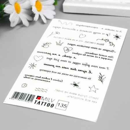 Tattoo on the body "inscription" 10x15 cm-1