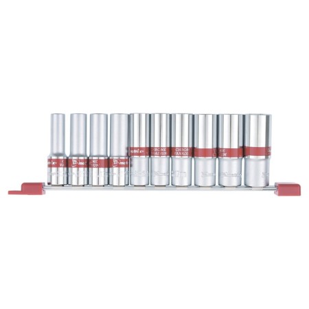 A set of elongated end heads Matrix, 1/2, 6 faces, CRV, 10 pcs., 10-22 mm