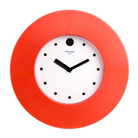 Watch Wall Round "Classics", silent, red rim, D-37 cm, dial 22 cm