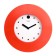 Watch Wall Round "Classics", silent, red rim, D-37 cm, dial 22 cm