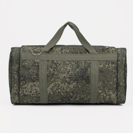 Road bag on lightning, 3 outer pockets, long belt, camouflage color/green-1
