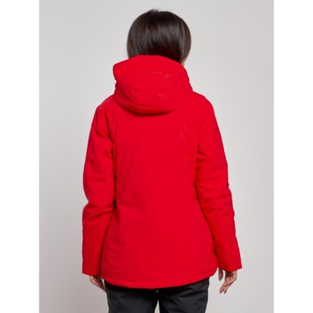 Ski jacket female, size 50, red color-3