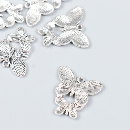 Decor for creativity Metal "Two butterflies" 2.5x2.8 cm-1
