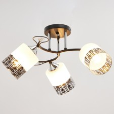 Chandelier gallop 890531 3x60W E27 black/matte white with black pattern