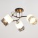 Chandelier gallop 890531 3x60W E27 black/matte white with black pattern