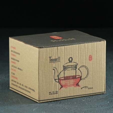 Glass teapot with metal sieve "Breeze", 600 ml-2
