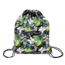 A bag for shoes 440 x 365 mm, Erich Krause, density 300D, with a reflective strip, Extreme, Green/Gray