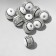 Busina "Rondel" inclusive, 1 × 1 × 0.8 cm, (set 10 pcs.), The color is white-gray