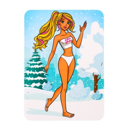 Magnetic game "Fashionable image. Winter-summer ", in a tin box-1