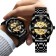 Men's male watch, d-4.1 cm, 3 atm, luminous, black
