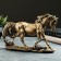 Figure "Horse on Stone" 29x9x23cm bronze with gilding