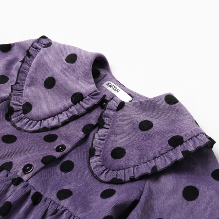 Платье детское вельветовое KAFTAN "Горошек" р.30 (98-104 см)-6