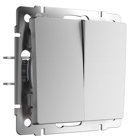 Two -valve switch (silver matte) W1120065