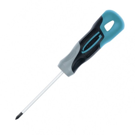 Screwdriver GROSS, PH0 x 75 mm, S2, three -component handle