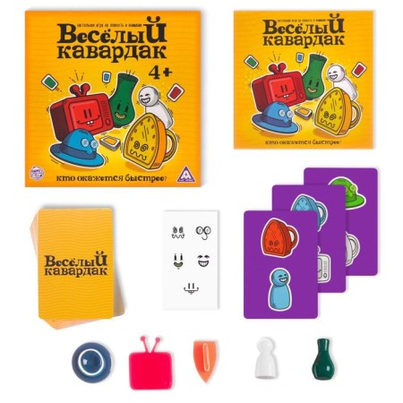 Board game for dexterity "Fun Kavardak", 60 cards, 4+-1