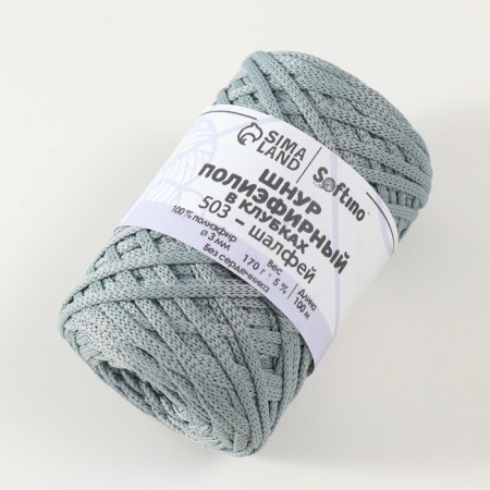 Swear flat cord is polyester in tolls 100m/170g (+/- 5%) sage - 503-1