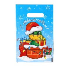 Polyethylene package with a trim “Welcome, Winter”, 20x30 cm, 50 μm