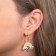 Earrings Assorted "Yummy" Smiling Rainbow, Colored in Silver