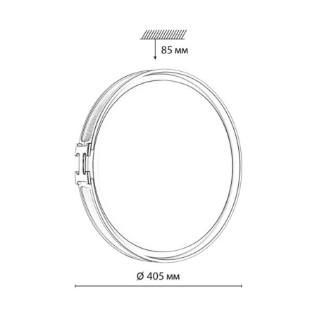 Favemo Black Led 48W 4000K D405 IP43-3