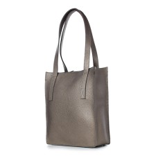 Female bag, artificial leather, 295x335x100 cm, platinum
