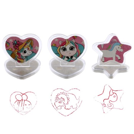 Printing color “unicorns”, set of 3 pcs., Film-flip with 2 nozzles, stamp pillow-1