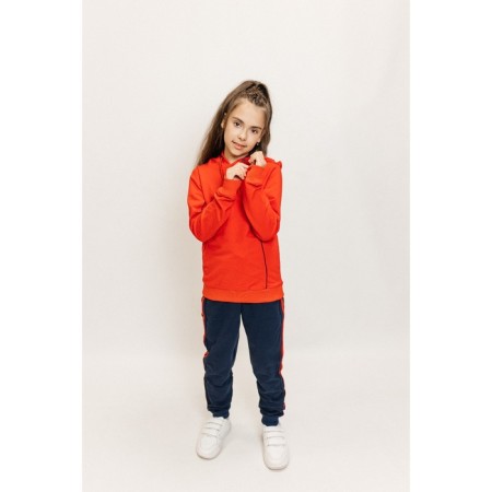 Sports suit for girls ise, height 158-164 cm, red color, blue-11