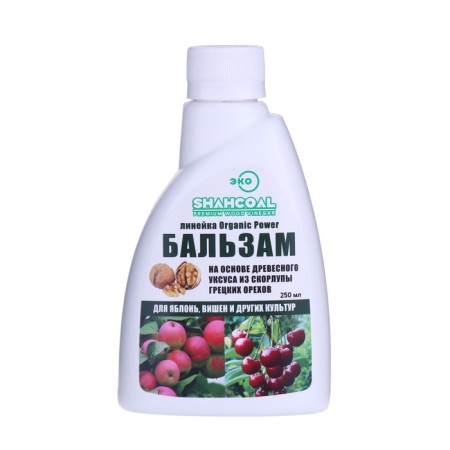 Balm based on wood vinegar for apple trees, pears, currants and other crops, 250 ml