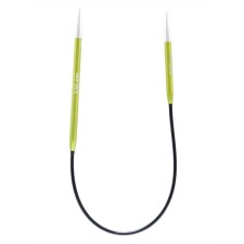 Knitting needles asymmetric aluminum circular zing Knitpro, 25 cm/3.50 mm 47056