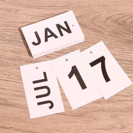 Souvenir Eternal calendar "Home", wood, 2.5x30x20 cm, col. white-5