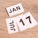 Souvenir Eternal calendar "Home", wood, 2.5x30x20 cm, col. white
