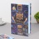 Postcard "Happy Anniversary!" Glitter, Congrev, Coat of arms, blue background, 25.1x19.4 cm