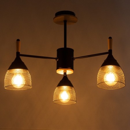 Svetogor Luke "Way" 3x60W E27 Black 59.5x59.5x38.5cm-2