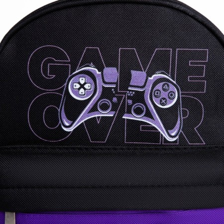 Bulk -textile backpack with pocket "Joystick", a reflector. Elements, 27x23 x 10 cm-2