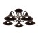 Ceiling EVOLUCE lamp. Sle120402-05. Ciolla. 5x60 watts, E27, 66x66x24 cm, dark -brown color