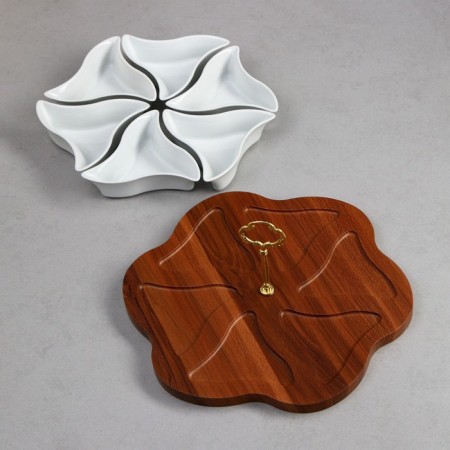 Medisa Medisa, 6 pcs: 180 ml, wooden base, porcelain, Iran-2