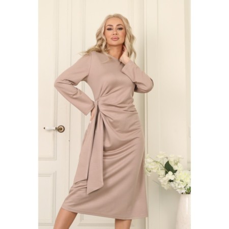 Female dress, size 50, beige color-11