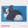 Walker moisture -entering the gender shade "Bulldog", without edging, 39 × 59 cm, blue color