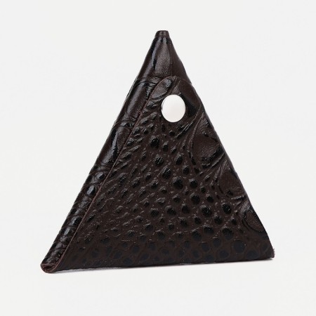 Case for coins/headphones on the button, brown color