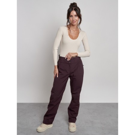 Warmed female trousers, size 48, dark-bearded color-12