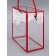 PET box with handles, red, 14 x 14 x 7 cm