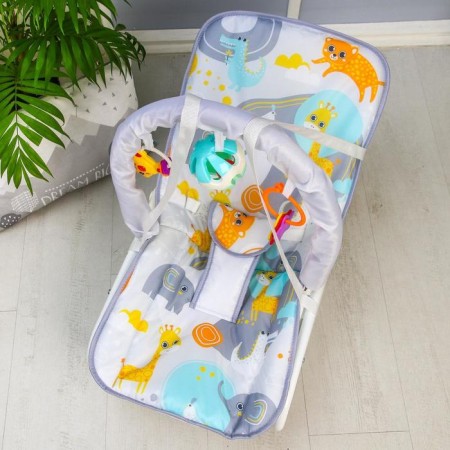 Shakeslong - rocking for newborns "Funny animals", game arc, toys mix-10