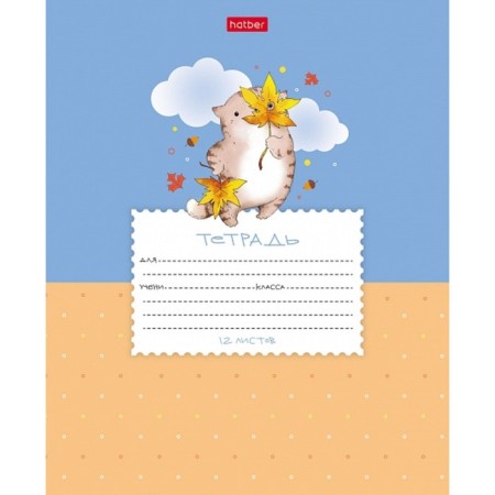 Notebook 12l Kos Lin adventure of the cat Pies, Obla Cell cards, Circular angles, BL 65g/m², mix-4
