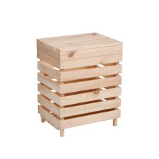 Box for vegetables and fruits, 30 × 40 × 50 cm, wooden, with a lid, Greengo
