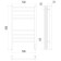 Terminus heated towel rail "Aurora" P8, 500x800 mm, Dimmer, Black Muars