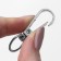 Metal carbine, 48 × 18 mm / 13 × 2.2 mm, 5 pcs, silver color