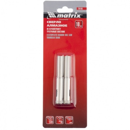 Diamond Diamond Matrix, according to porcelain tile, 10 x 67 mm, 3-sided shank, 2 pcs.-2