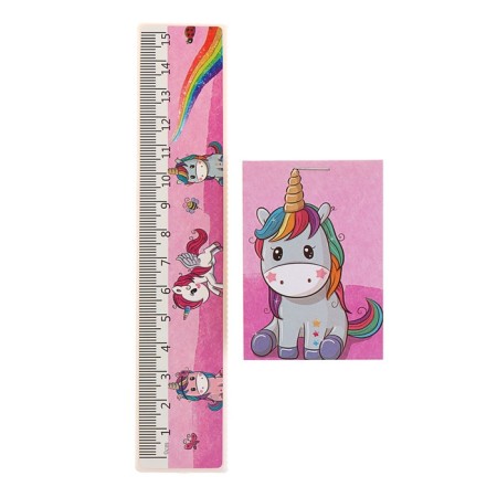 Tables of a desktop children's "unicorn" (stand+2 pencil+ruler+sharpener+eraser+notebook 8 sheets+scissors)-3