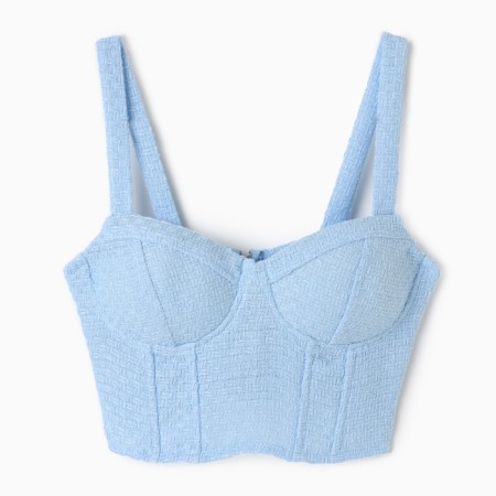 Women's tweed corset, mist, p. S, blue-3