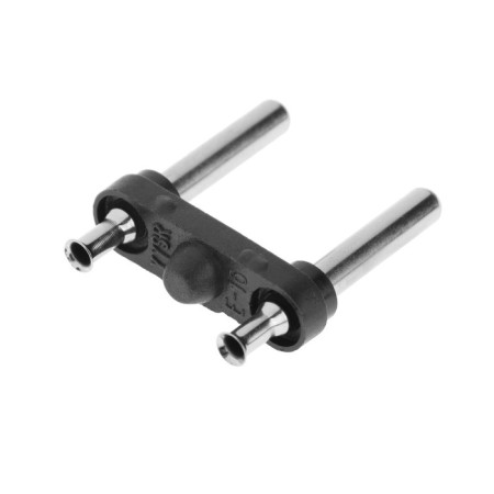Reinforcement fork, 10 A, 250 V, diam. pin 4.0 mm, black, set (100 pcs)-1