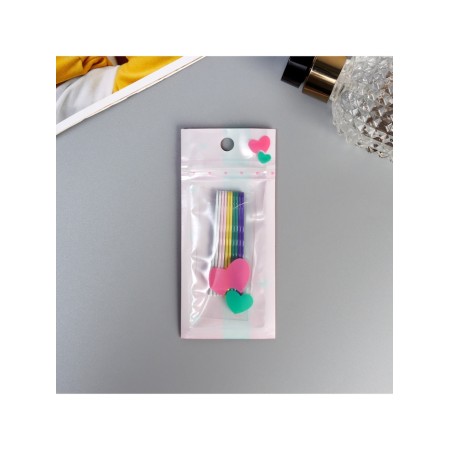 Invisible hair "Ariel", set 10 pcs., 6 cm, mix